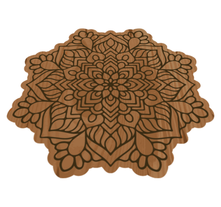 Mandala intricacy mandala vinyl rug - TenStickers