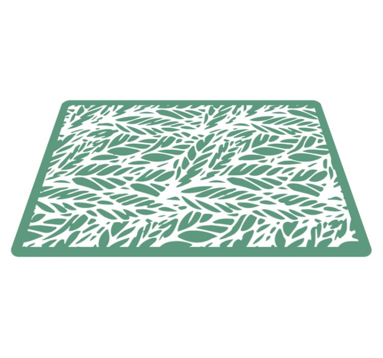 Leafy Elegance floral vinyl rug - TenStickers