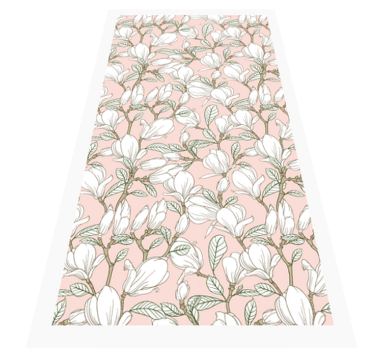 Botanical Artwork floral vinyl rug - TenStickers