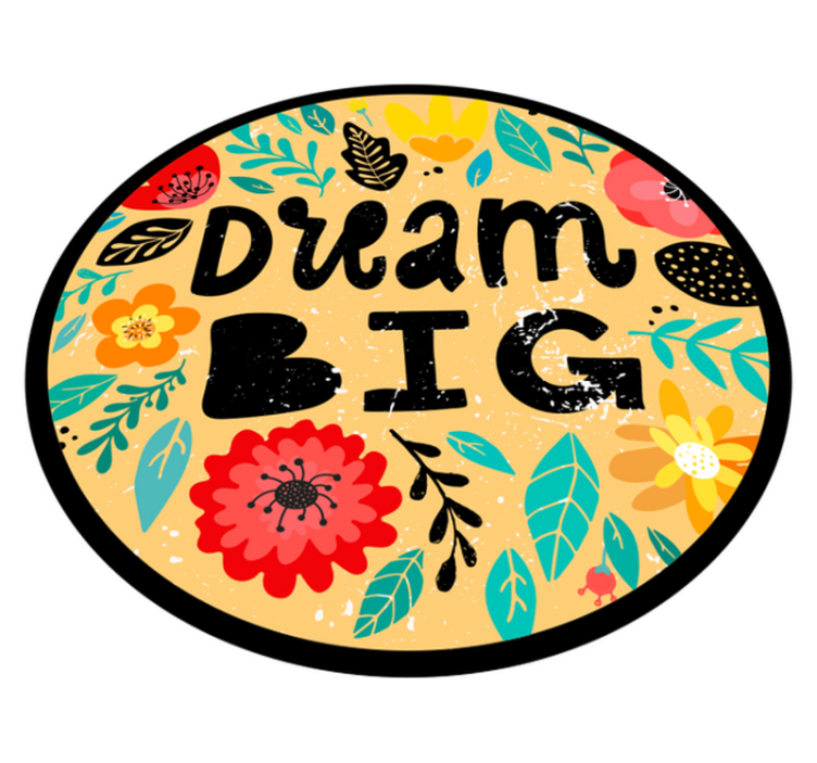 Dream Big Motif custom vinyl rug - TenStickers