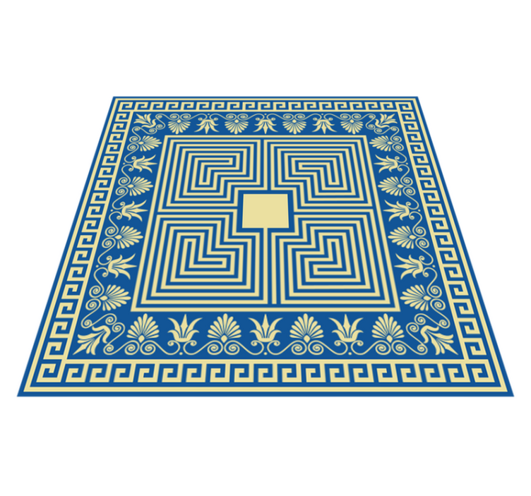 Geometric Mosaic tile vinyl rug - TenStickers