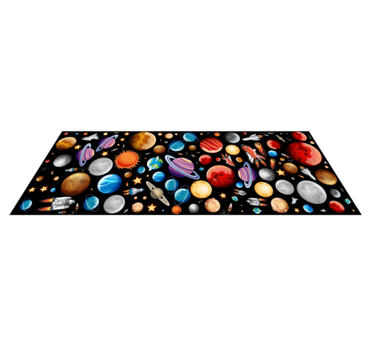Space Planets kids vinyl rug - TenStickers