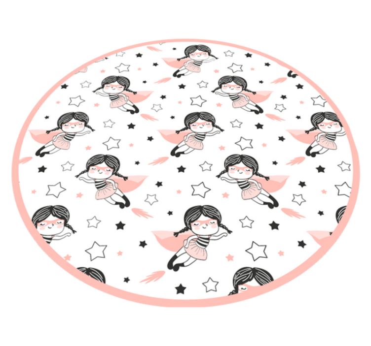 Supergirl Round custom rug - TenStickers