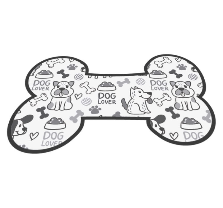 Puppy Playfulness animal vinyl rug - TenStickers