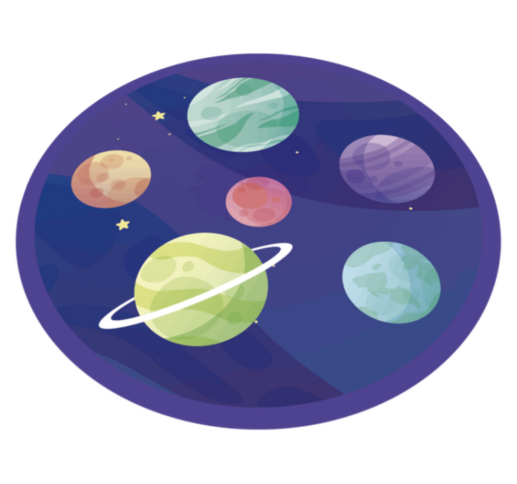 Space Exploration Imagery kids vinyl rug - TenStickers