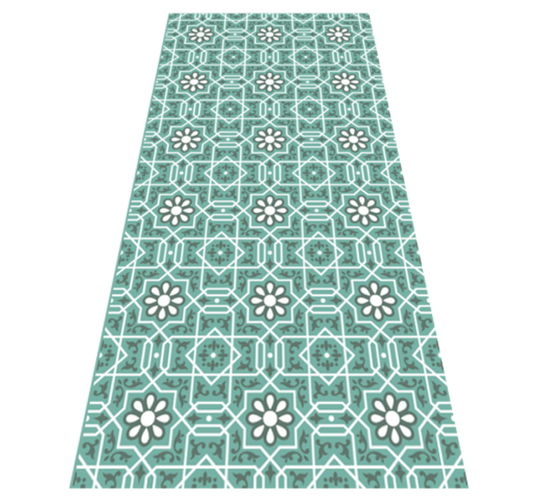 long kitchen vinyl rug with pattern tile carpet - TenStickers