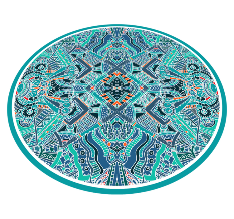 Mandala vinyl rug mandala circularity - TenStickers