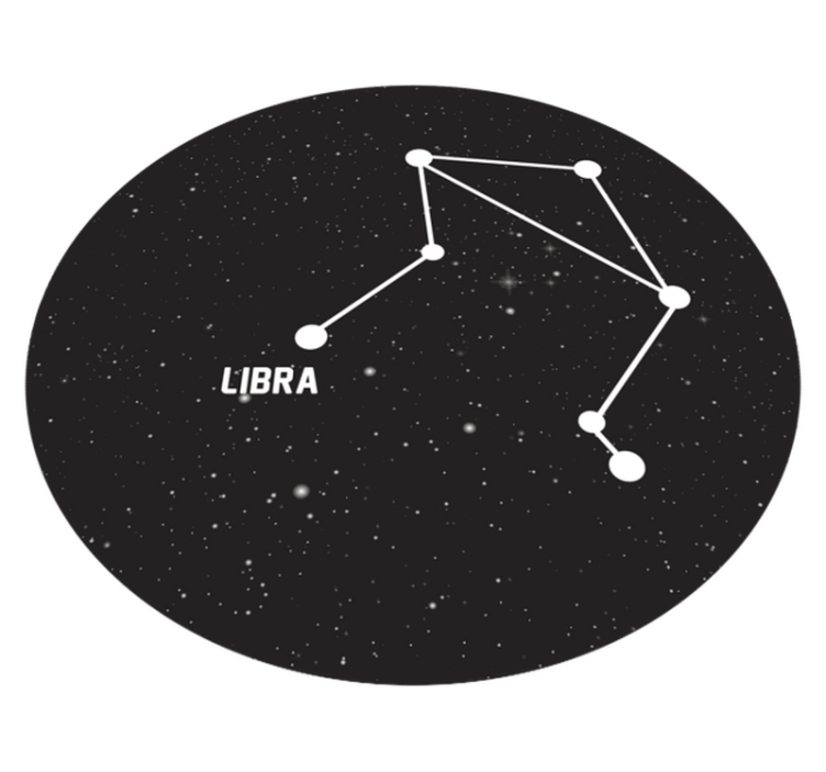 Zodiac sign Libra modern rug - TenStickers