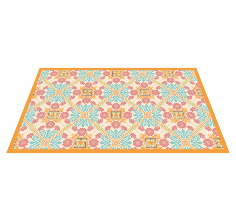 Pink Moroccan style ethnic rug - TenStickers