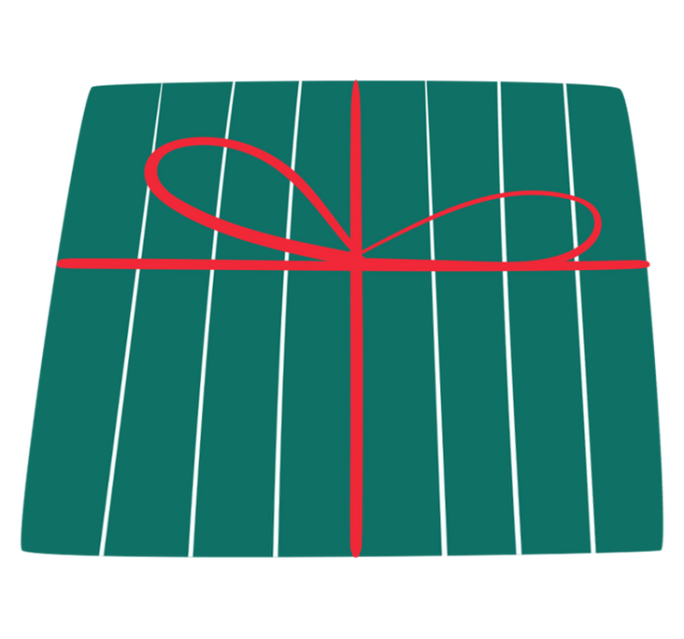 Green Red Lines stripes vinyl rug - TenStickers