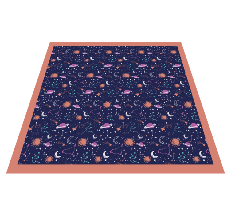 Cosmic Space Play kids vinyl rug - TenStickers