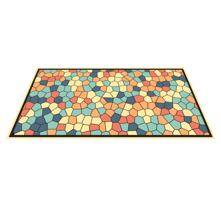 Hexagon Pattern geometric vinyl rug - TenStickers