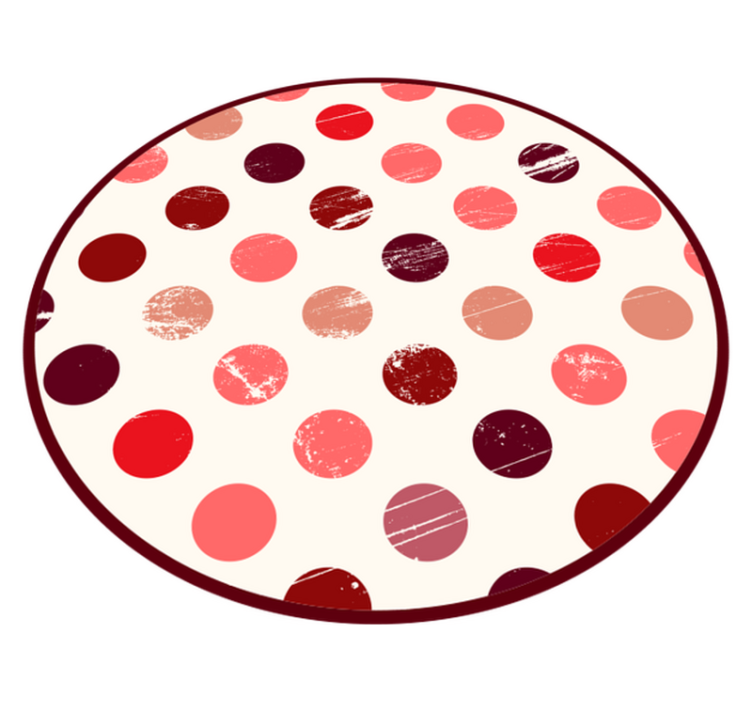 Circular Polka Dots texture vinyl rug - TenStickers