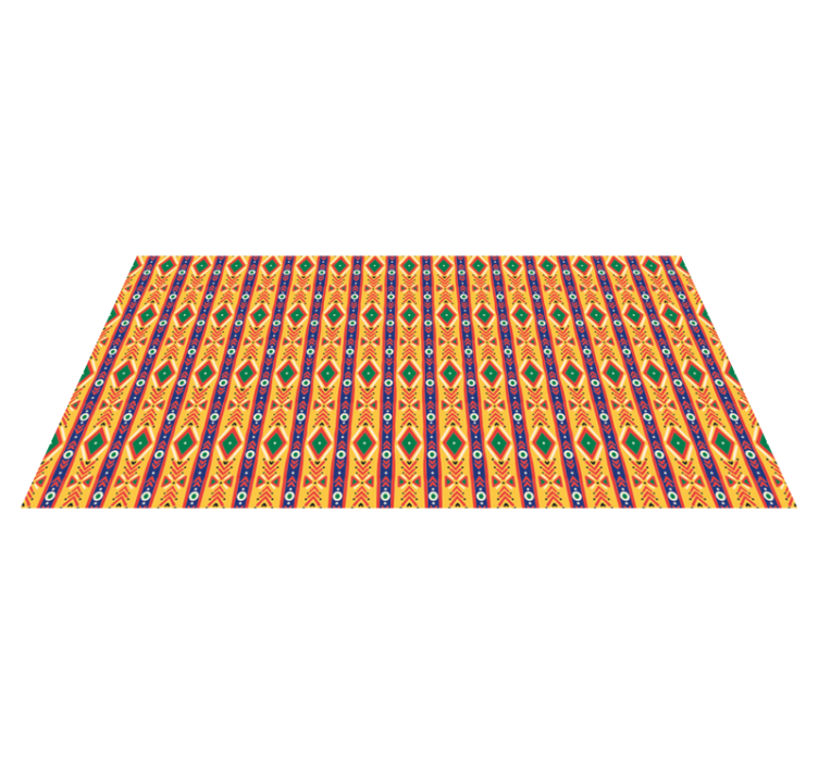 Ethnic vinyl rug with ethnic motif design - TenStickers