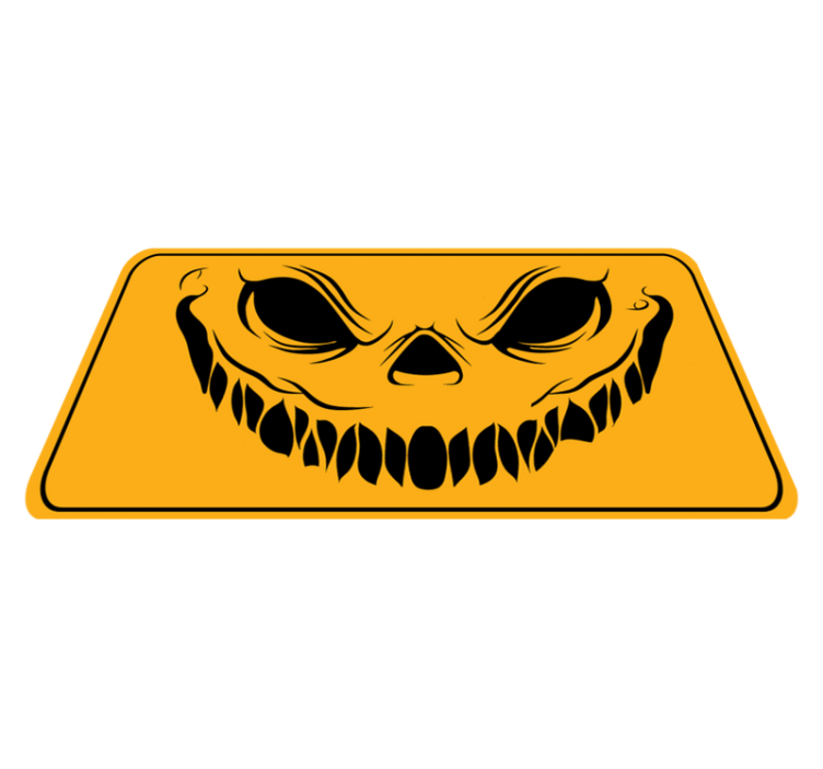 Spooky Grinning Face halloween vinyl rug - TenStickers