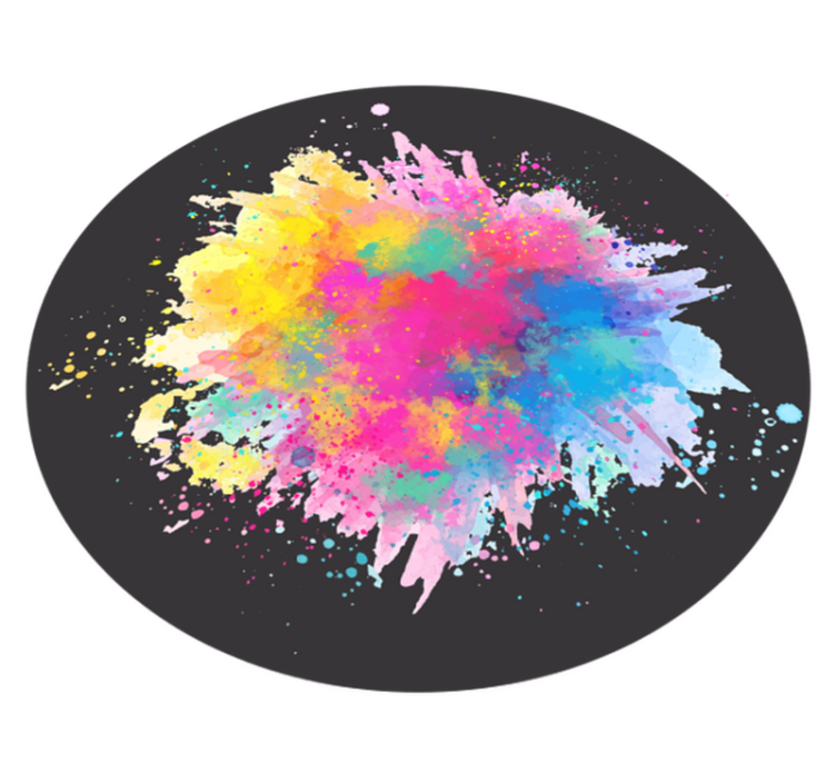 Colorful Splash Explosion texture vinyl rug - TenStickers