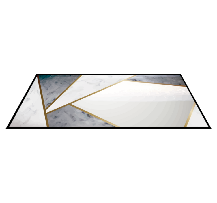 Geometric Marble Accents texture vinyl rug - TenStickers
