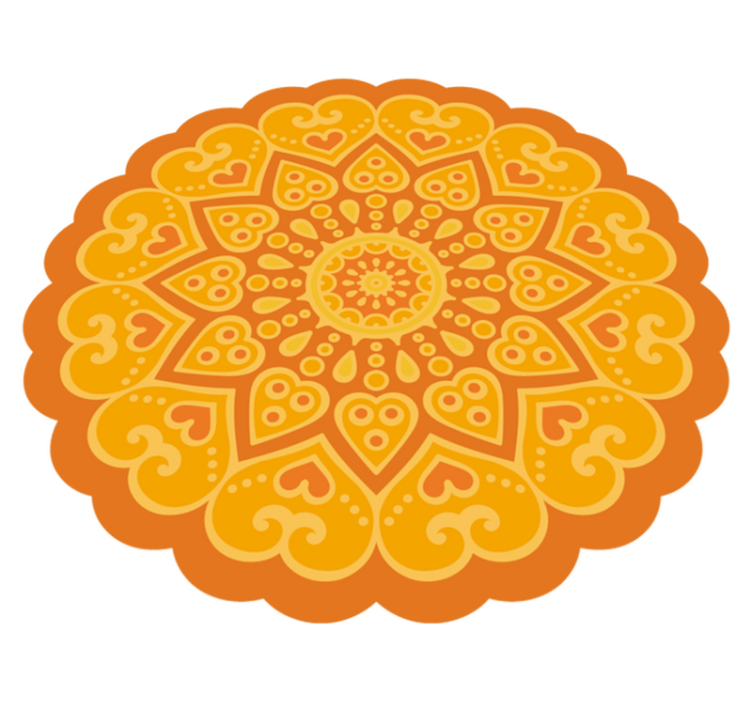 Mandala vinyl rug mandala floor accent - TenStickers