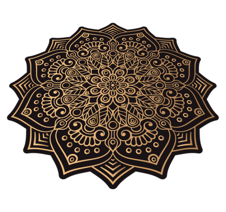 Mandala vinyl rug with detailed mandala design - TenStickers