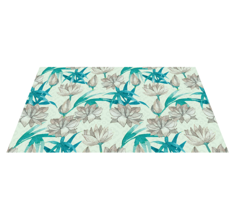 Blooming Soft Hues floral vinyl rug - TenStickers