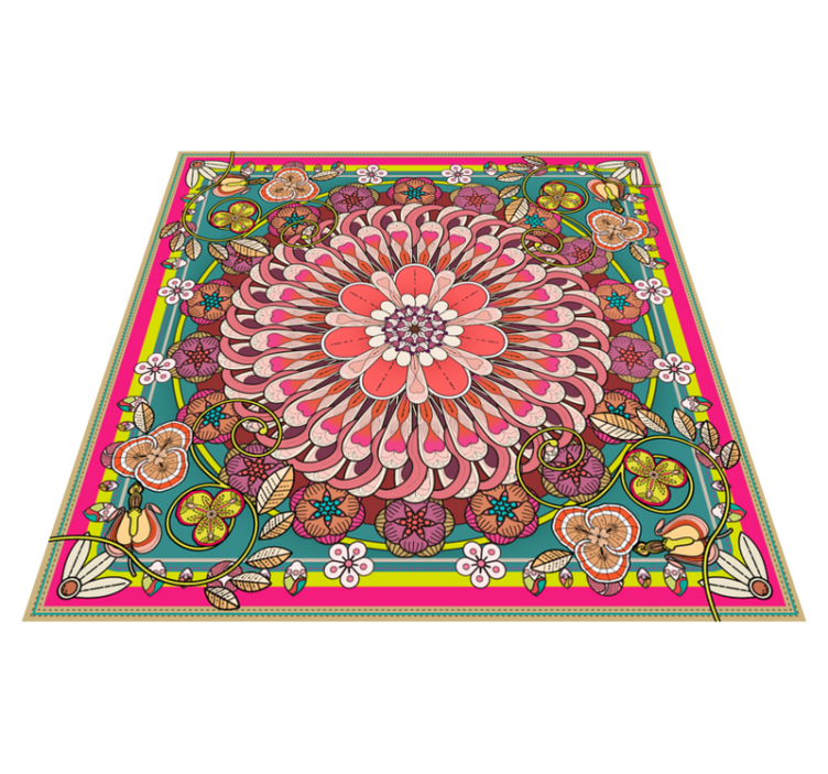 Geometric colorful mandalas geometric rugs - TenStickers