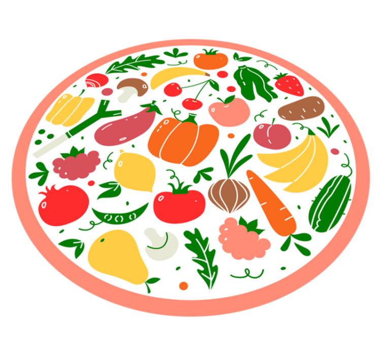 Colorful Fruit Motif floral vinyl rug - TenStickers
