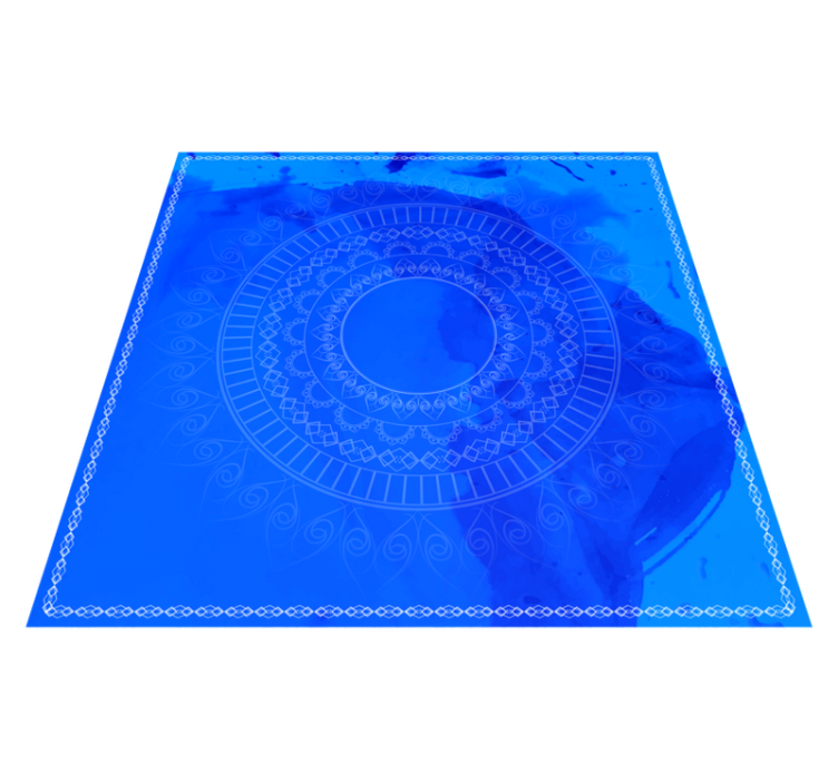 Mandala vinyl rug for meditation circle - TenStickers