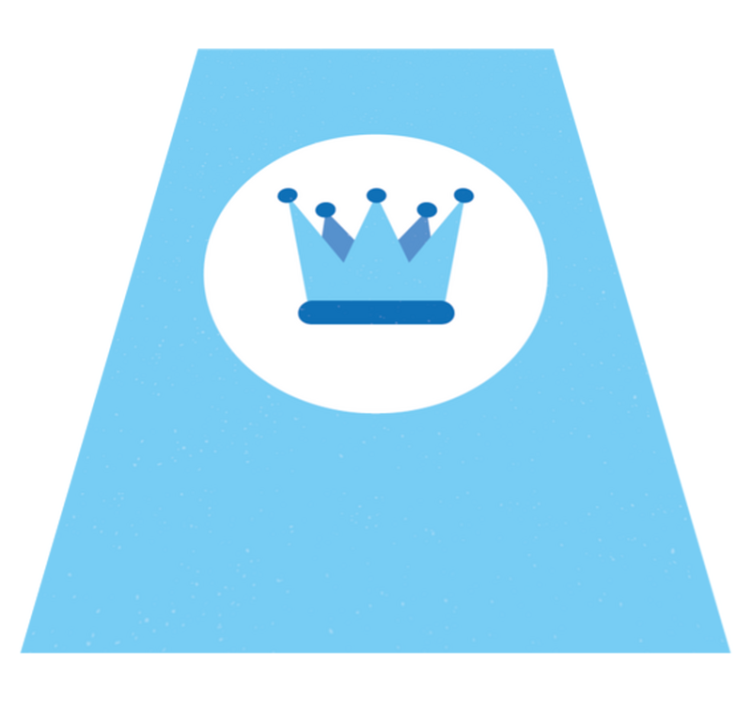 Royal Crown Emblem nursery vinyl rug - TenStickers