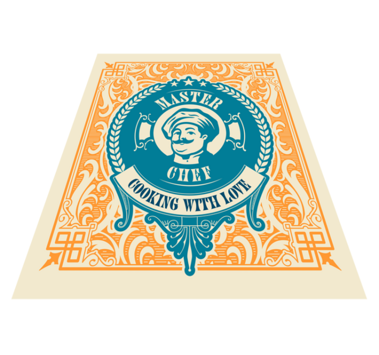 Master Chef Love custom vinyl rug - TenStickers