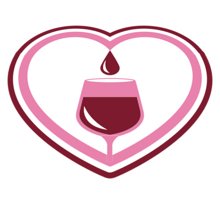 Romantic Wine Emblem event vinyl rug - TenStickers