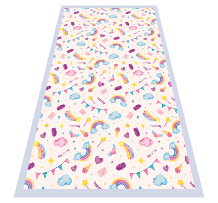 Whimsical Childhood Imagery kids vinyl rug - TenStickers