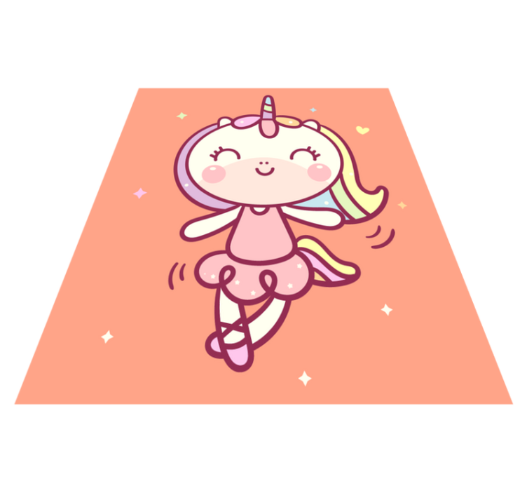 Cartoon Unicorn kids vinyl rug - TenStickers