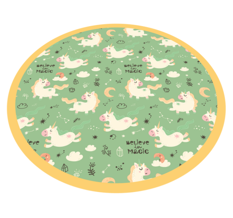 Magical Unicorns kids vinyl rug - TenStickers