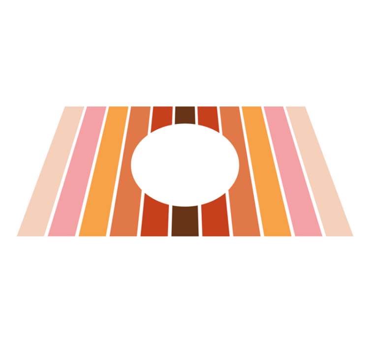 Stripes vinyl rug in geometric stripes design - TenStickers