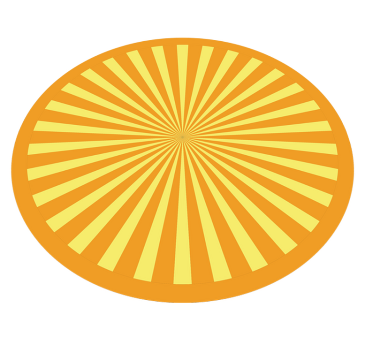 Sunburst Circular Array stripes vinyl rug - TenStickers