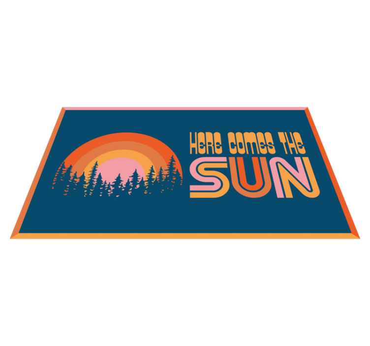 Sunrise Silhouette Scene custom vinyl rug - TenStickers