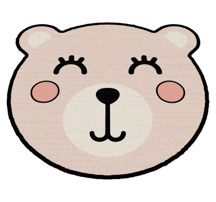 Bear Character Piece kids vinyl rug - TenStickers