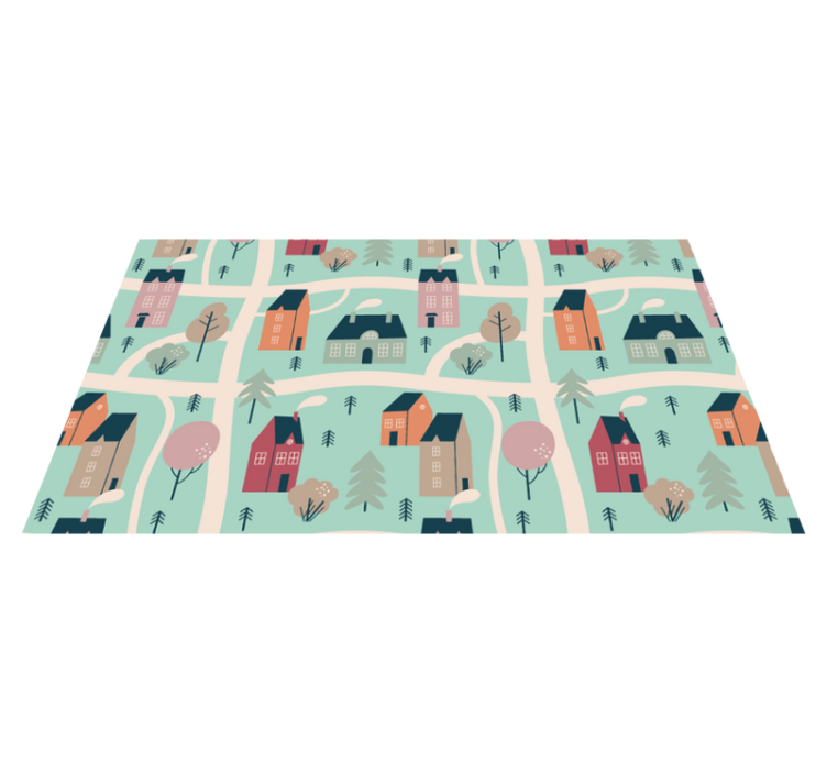 Children's Activity Village kids vinyl rug - TenStickers