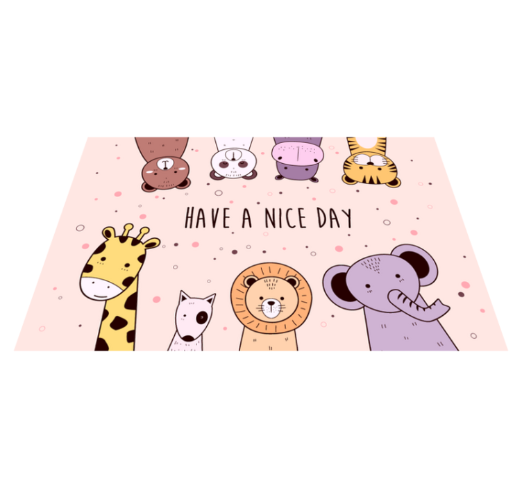 Nice Day Greeting custom vinyl rug - TenStickers