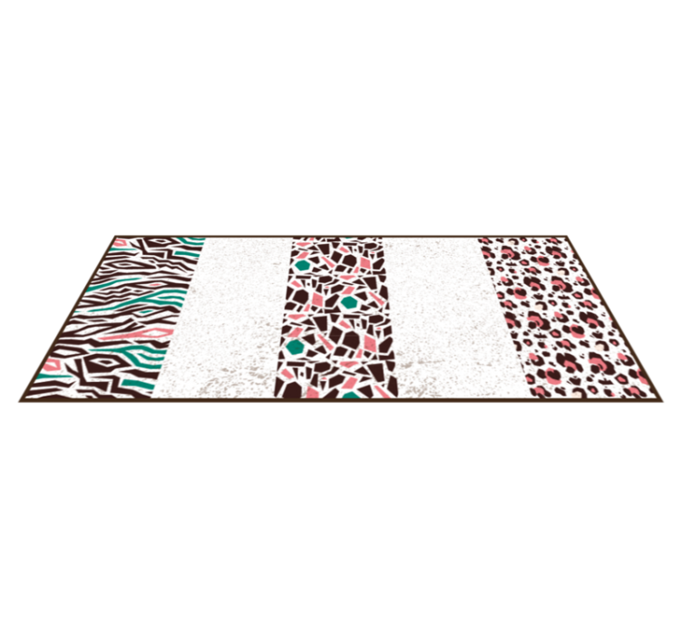 Mosaic vinyl rug mosaic pattern fusion - TenStickers
