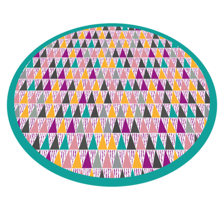Triangular Patterns geometric vinyl rug - TenStickers