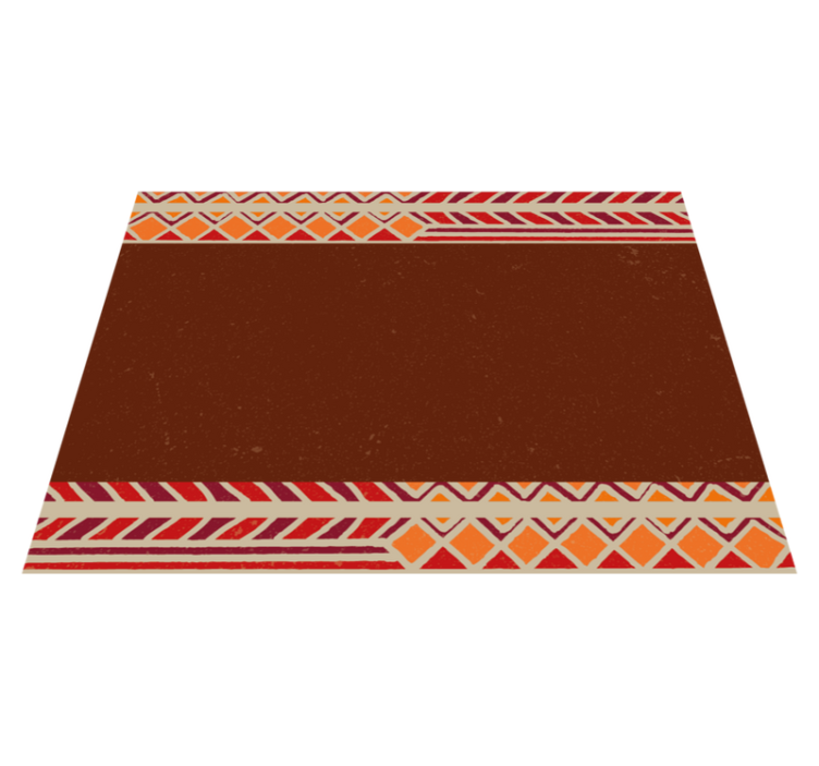 Ethnic vinyl rug with ethnic border design - TenStickers