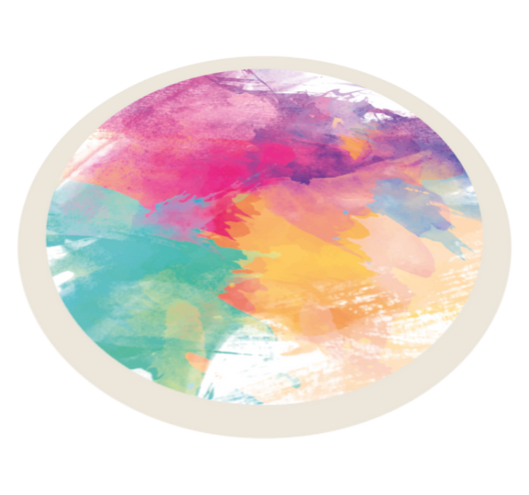 Colorful Watercolor Splash texture vinyl rug - TenStickers