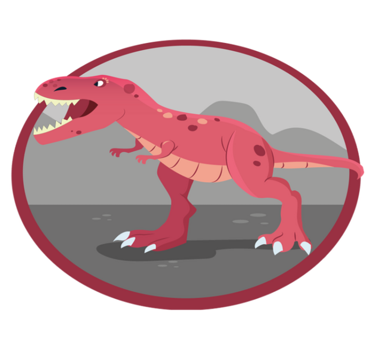Dinosaur Playtime kids vinyl rug - TenStickers