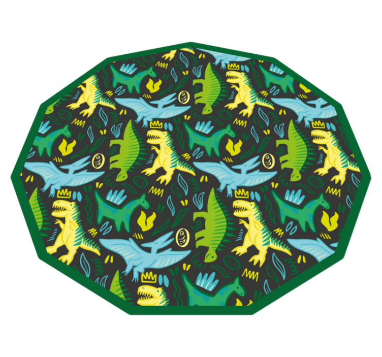 Dinosaur Footprints kids vinyl rug - TenStickers