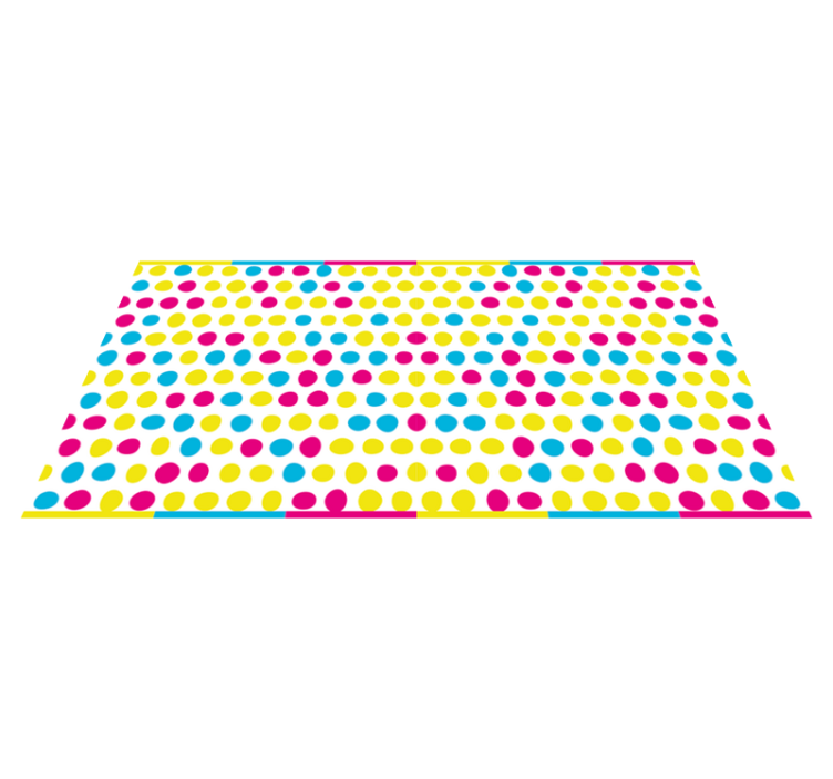 Coloured Dots geometric vinyl rugs - TenStickers