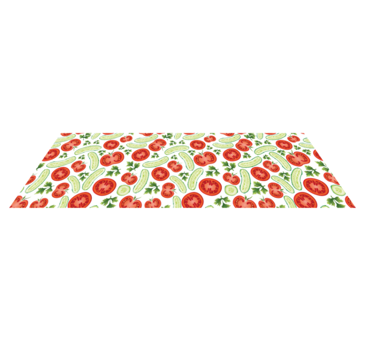 Vegetable Motif kitchen vinyl rug - TenStickers