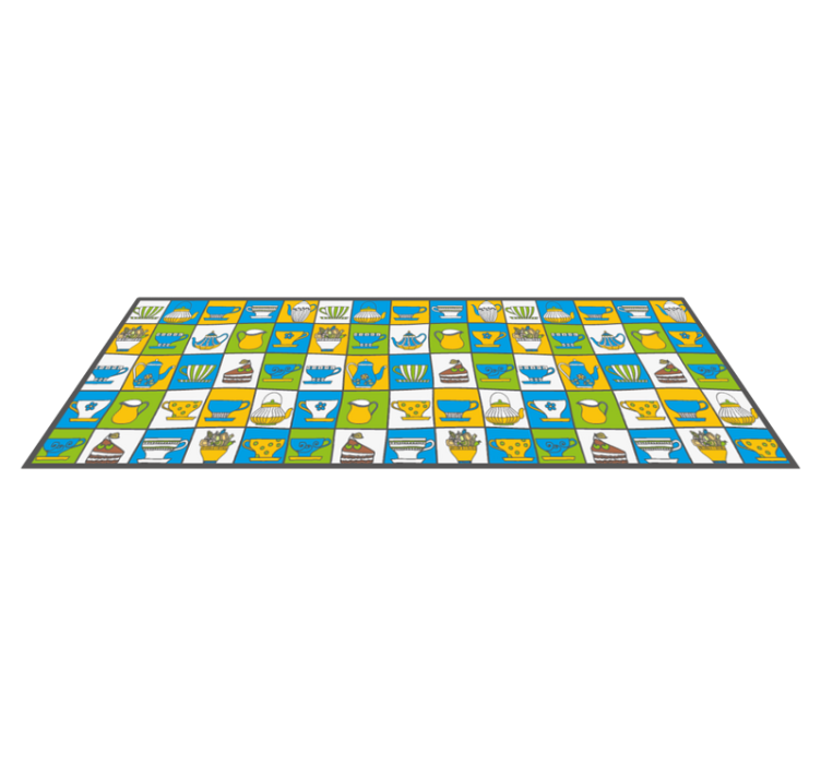 Culinary Patterns kitchen vinyl rug - TenStickers
