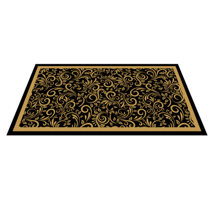 Ornate Swirl Patterns vintage vinyl rug - TenStickers