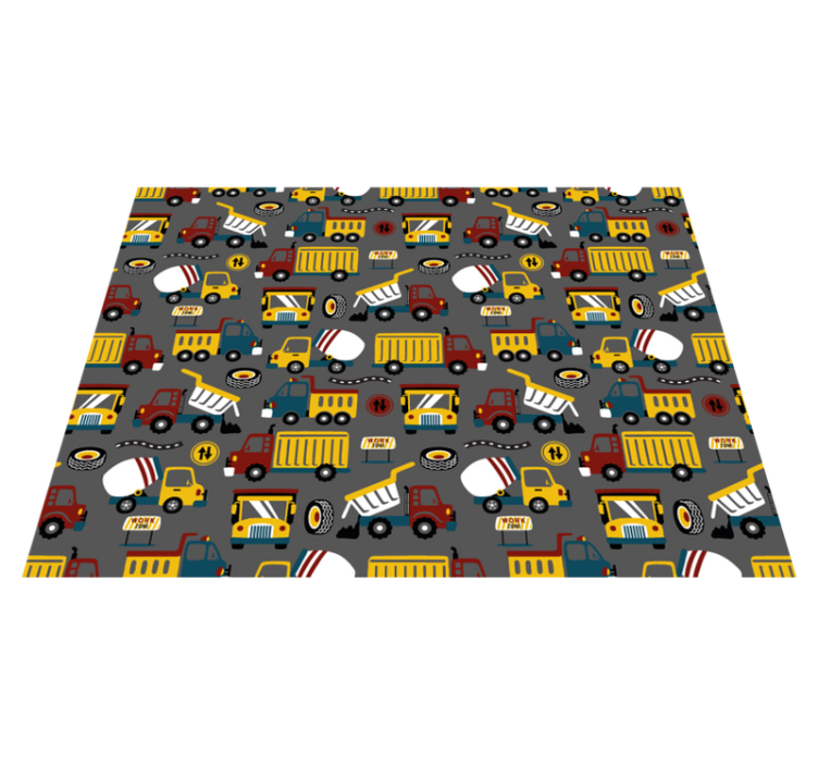 City construction road rug - TenStickers